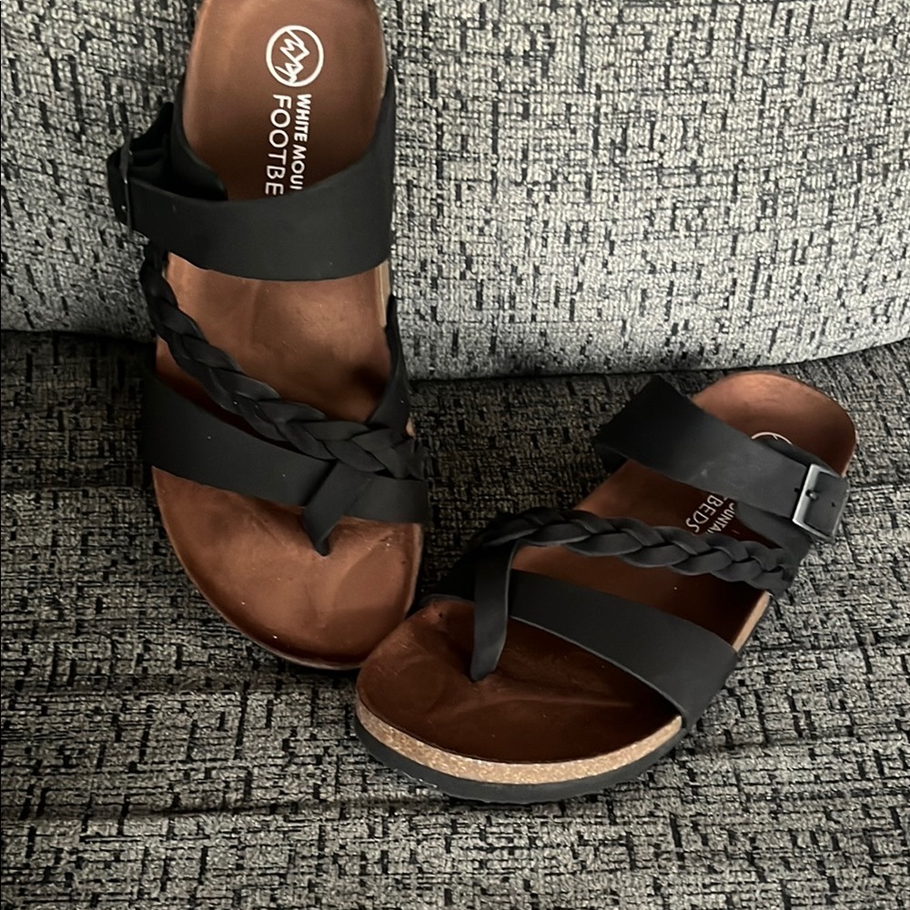 New never worn no tags! White Mountain Black Sandals with Adjustable Straps